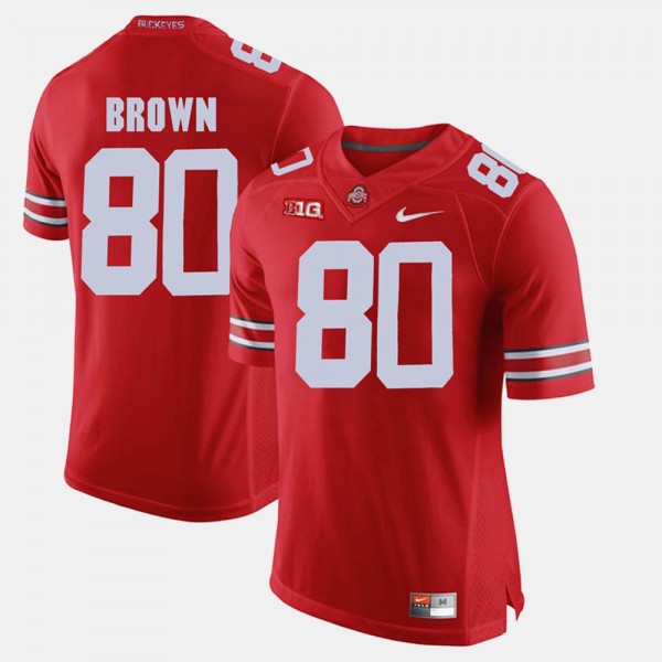 Ohio State Buckeyes Noah Brown Men's #80 Game Alumni Scarlet College Football Jersey 2404NPJM8